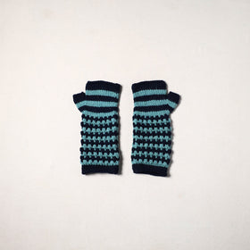 Blue - kullu karishma hand knitted merino wool gloves