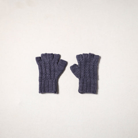 Blue - kullu karishma hand knitted merino wool gloves