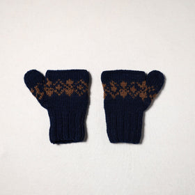 Blue - kullu karishma hand knitted merino wool gloves