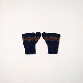 Blue - kullu karishma hand knitted merino wool gloves