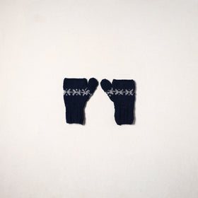Blue - kullu karishma hand knitted merino wool gloves