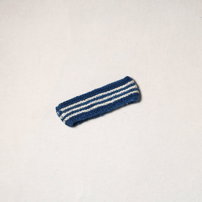 Blue - kullu karishma hand knitted merino wool headband 32