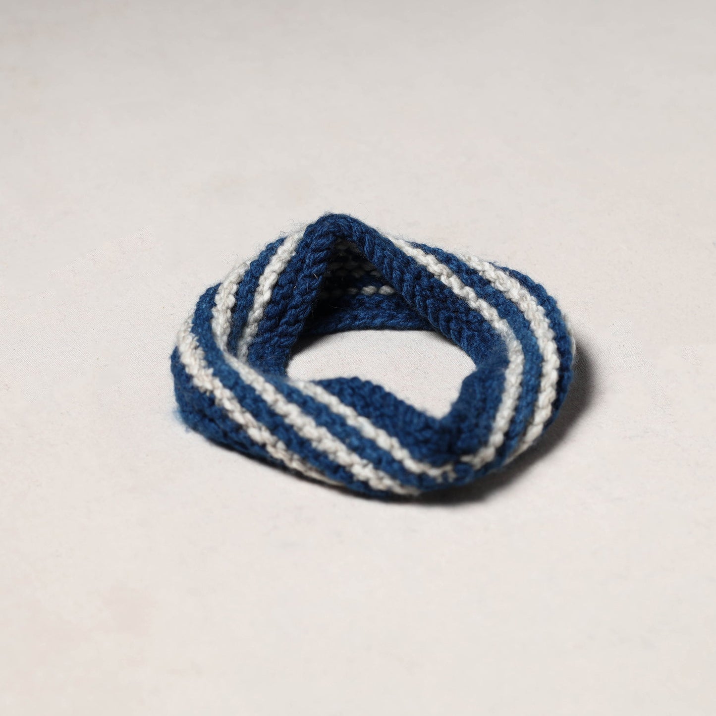 Blue - kullu karishma hand knitted merino wool headband 32