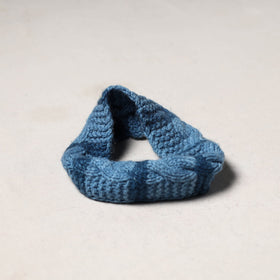 Blue - kullu karishma hand knitted merino wool headband 37