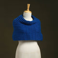 Blue - kumaun hand knitted woollen cowl 44 - handcrafted