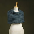 Blue - kumaun hand knitted woollen cowl 55 - handcrafted