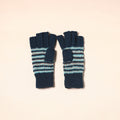 Blue Kumaun Hand Knitted Woollen Hand Gloves (Adult)