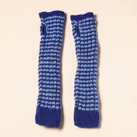 Blue Kumaun Hand Knitted Woollen Hand Warmer