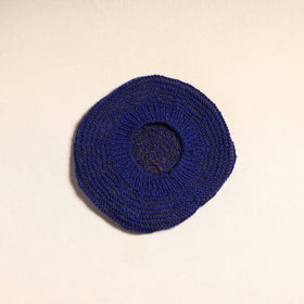 Blue - kumaun hand knitted woollen beret cap 34