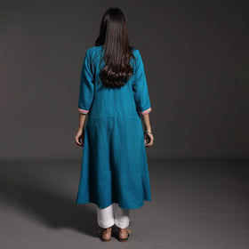 Kumaun Handwoven A-Line Merino Woolen Kurta for Women