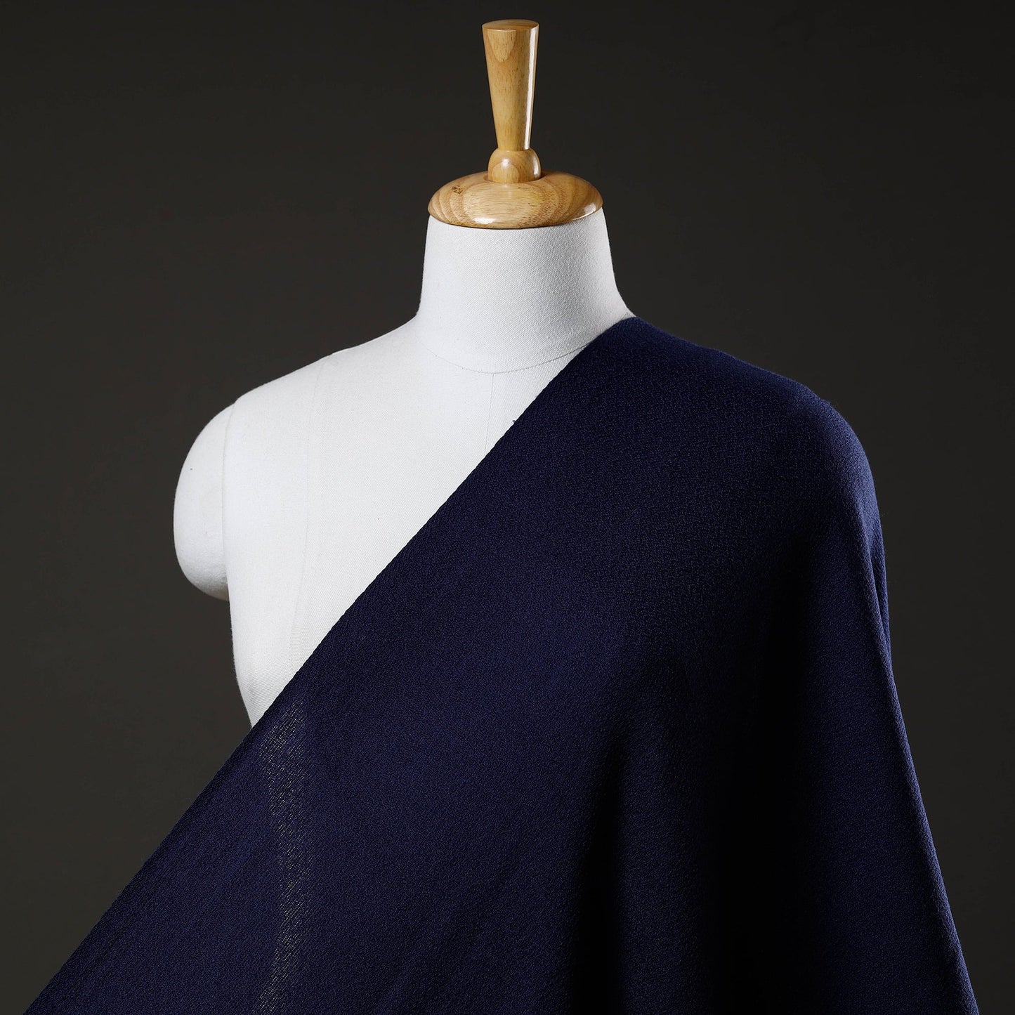 Blue Kumaun Handwoven Merino Woollen Fabric