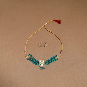 Kundan work choker necklace set 30 - handcrafted