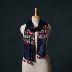 Kutch aari hand embroidery mashru silk stole 59