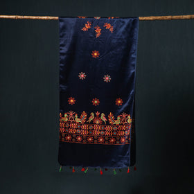 Kutch aari hand embroidery mashru silk stole 61