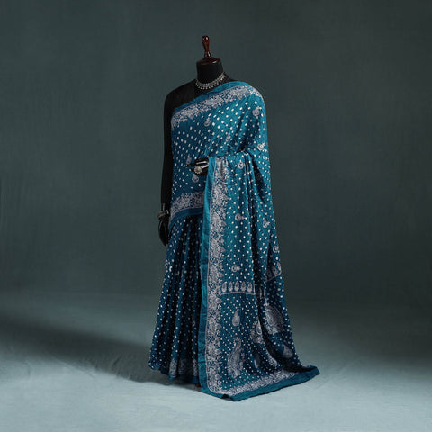 Kutch bandhani tie-dye cotton saree 27 - handcrafted