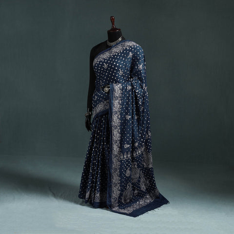 Kutch bandhani tie-dye cotton saree 30 - handcrafted