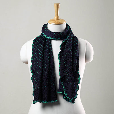 Kutch Bandhani Silk Stole - Tie-Dye Artistry