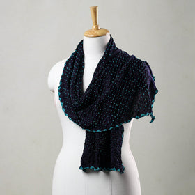 Kutch Bandhani Silk Stole - Tie-Dye Artistry