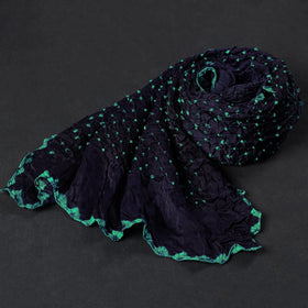 Kutch Bandhani Silk Stole - Tie-Dye Artistry
