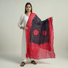  Kutch Bandhani Tie-Dye Mul Cotton Dupatta 48 
