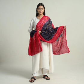  Kutch Bandhani Tie-Dye Mul Cotton Dupatta 48 