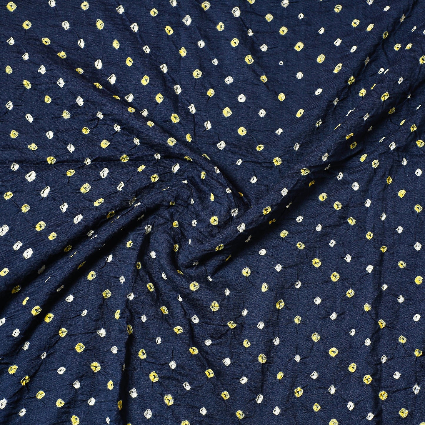  Kutch Bandhani Tie-Dye Satin Cotton Precut Fabric 