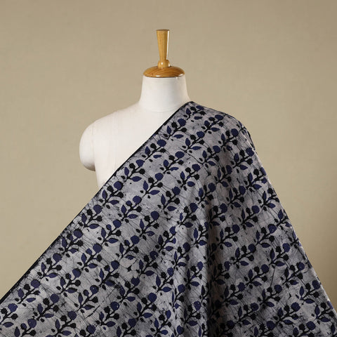 Blue - kutch batik cotton fabric 02 - handcrafted