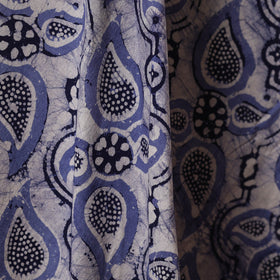 Blue - kutch batik cotton fabric 05 - handcrafted