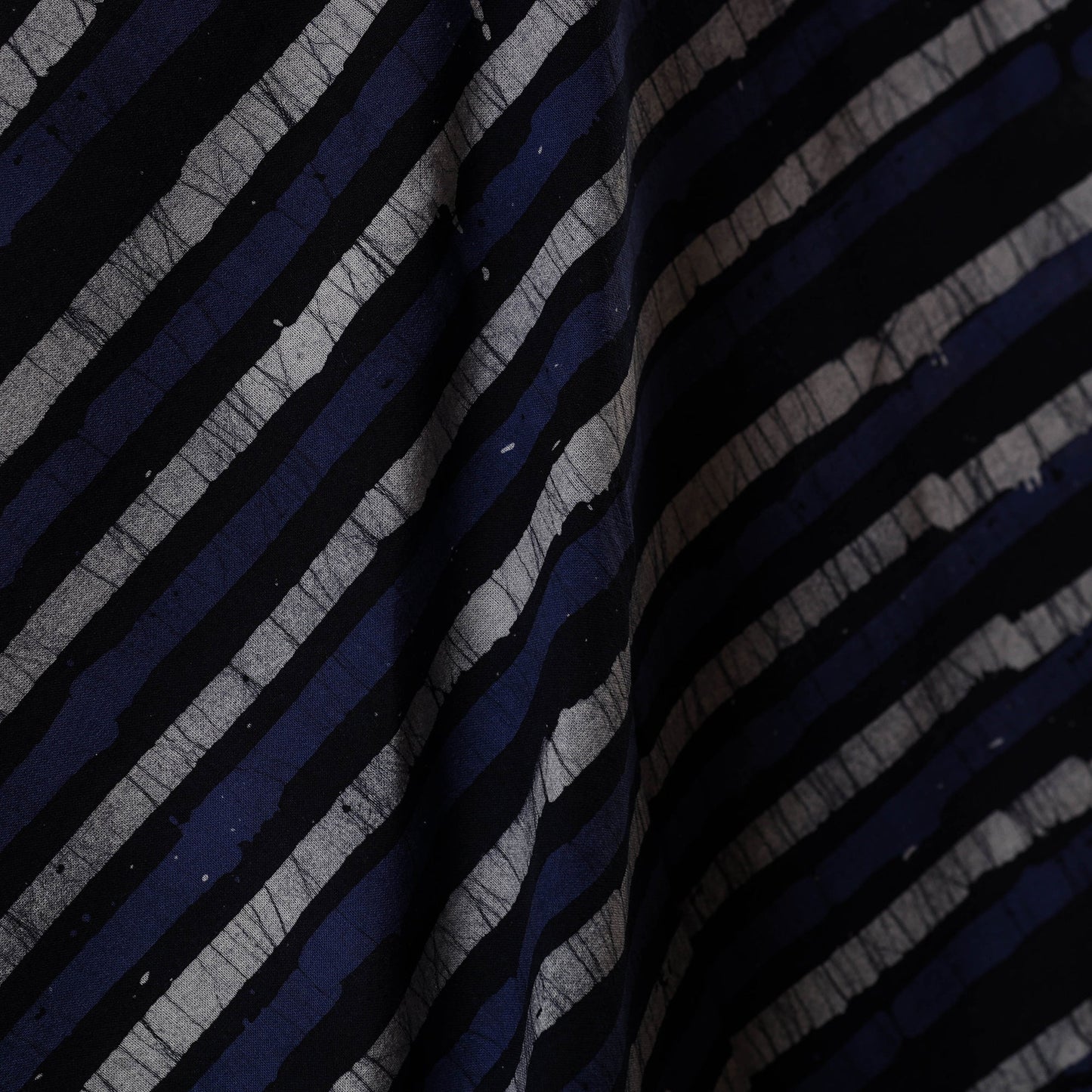 Blue - kutch batik cotton fabric 12 - handcrafted