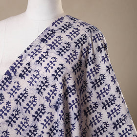 White - kutch batik cotton fabric 27 - handcrafted