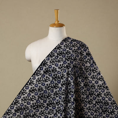 Blue - kutch batik cotton fabric 35 - handcrafted