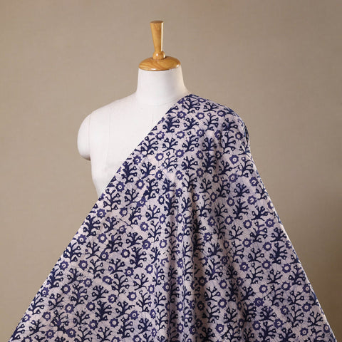 Blue - kutch batik cotton fabric 77 - handcrafted