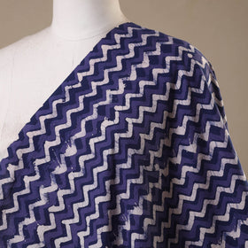 Blue - kutch batik cotton fabric 79 - handcrafted