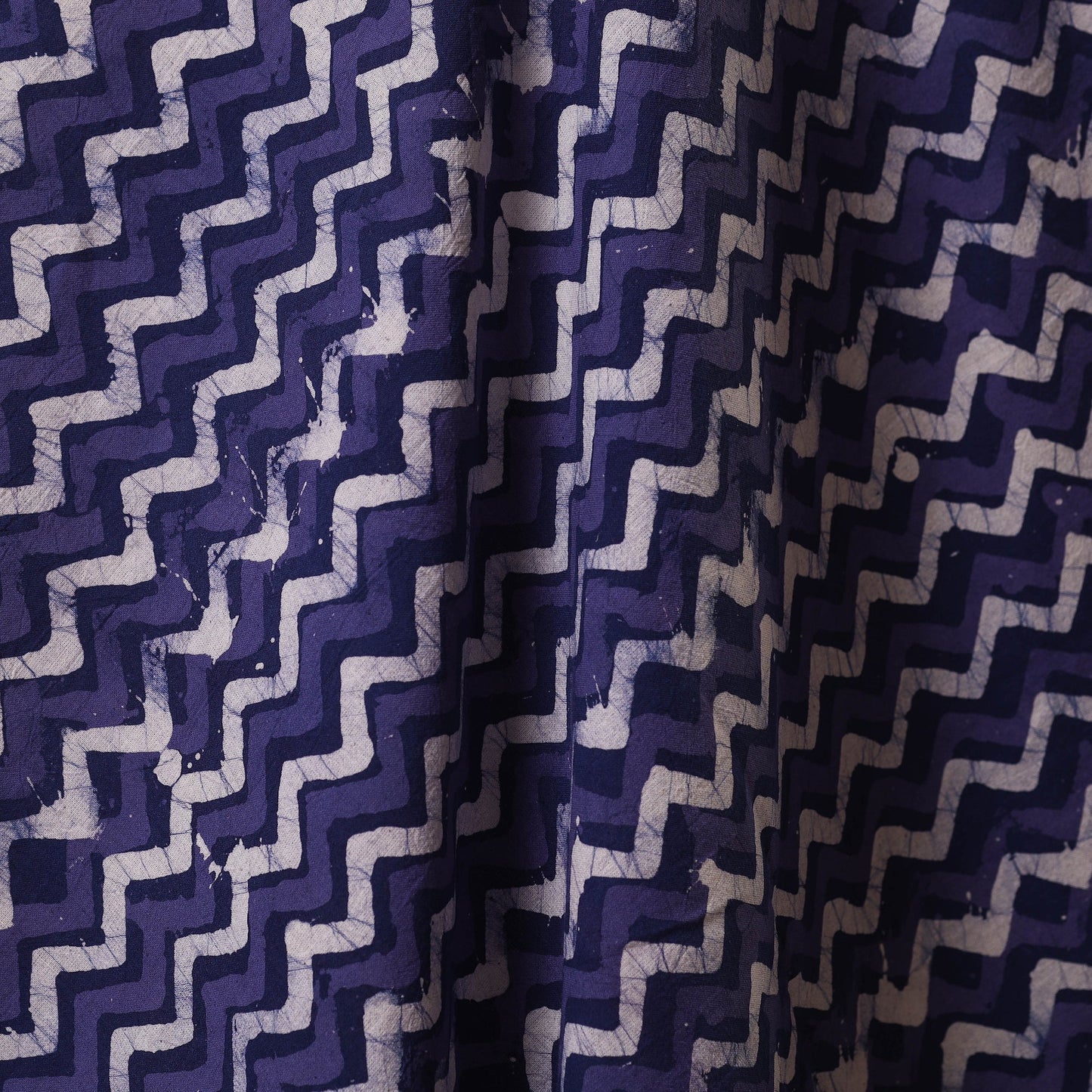 Blue - kutch batik cotton fabric 79 - handcrafted