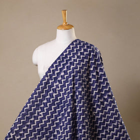 Blue - kutch batik cotton fabric 79 - handcrafted