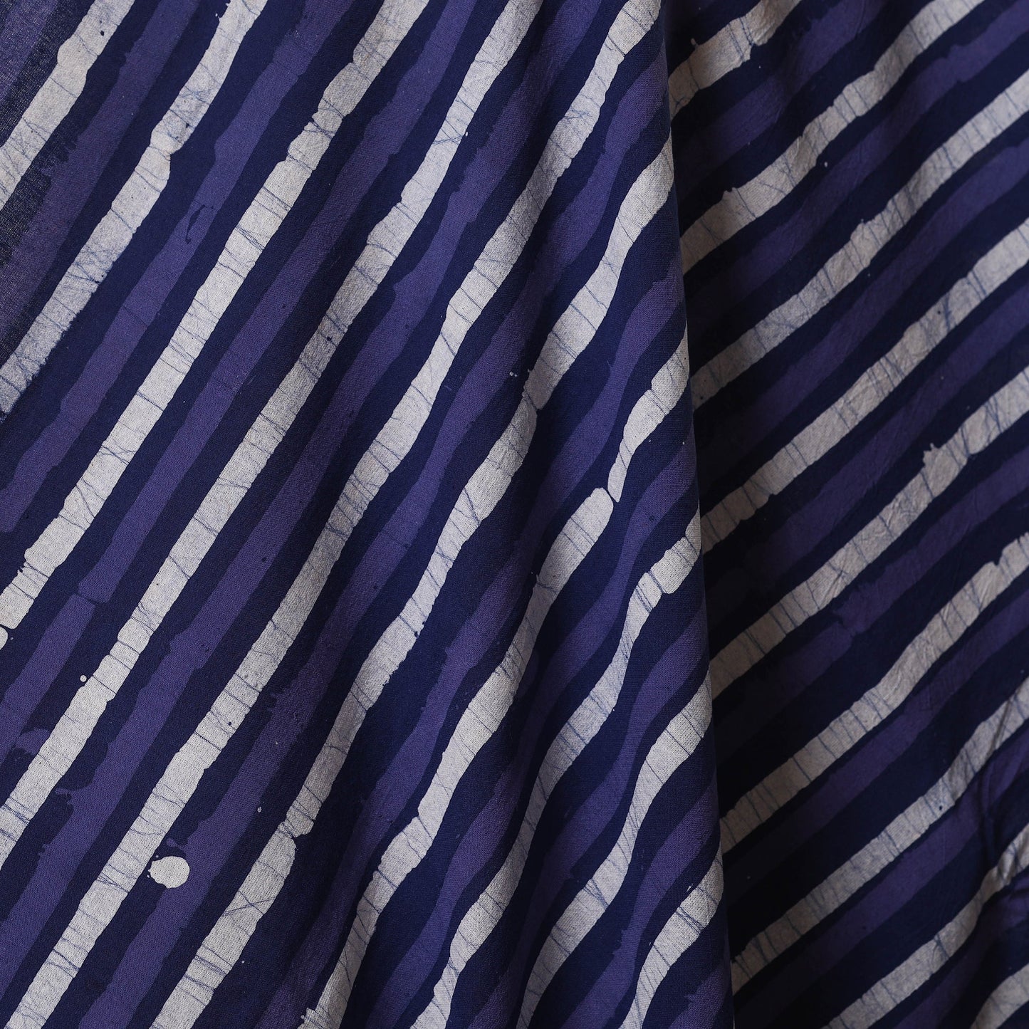 Blue - kutch batik cotton fabric 93 - handcrafted