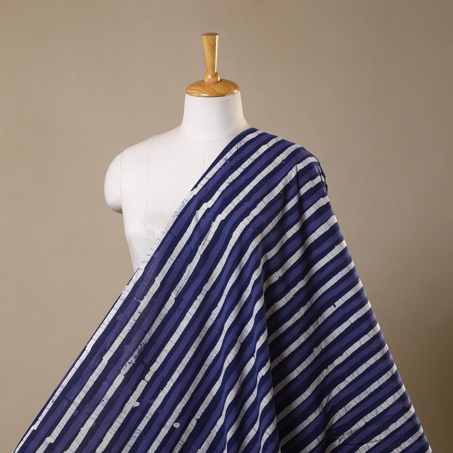 Blue - kutch batik cotton fabric 93 - handcrafted