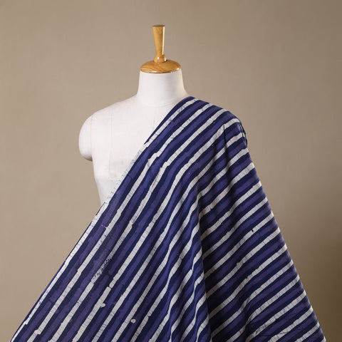 Blue - kutch batik cotton fabric 93 - handcrafted