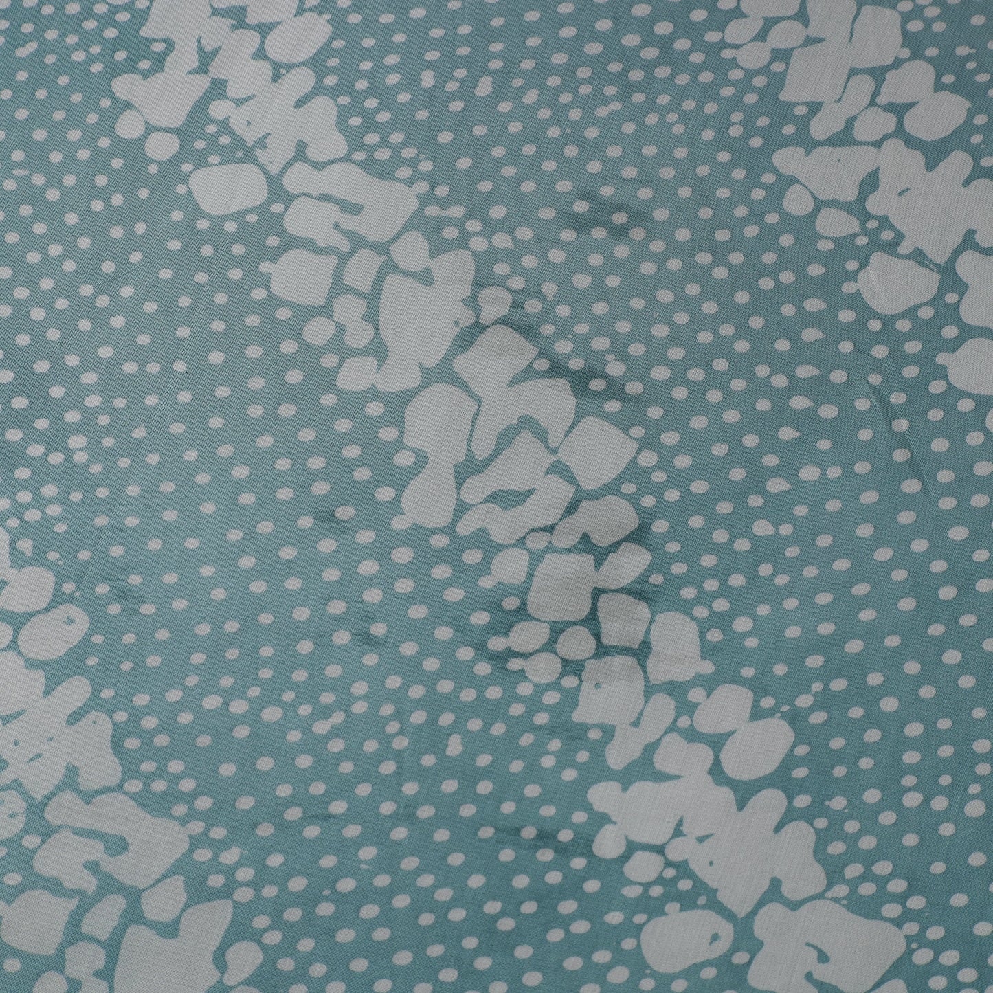 Blue - kutch batik modal silk fabric 09 - handcrafted