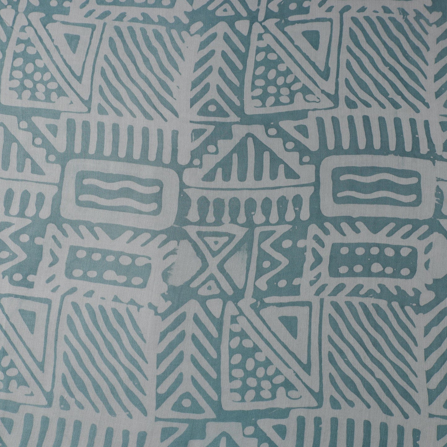 Blue - kutch batik modal silk fabric 11 - handcrafted