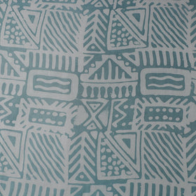 Blue - kutch batik modal silk fabric 11 - handcrafted