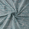 Blue - kutch batik modal silk fabric 11 - handcrafted