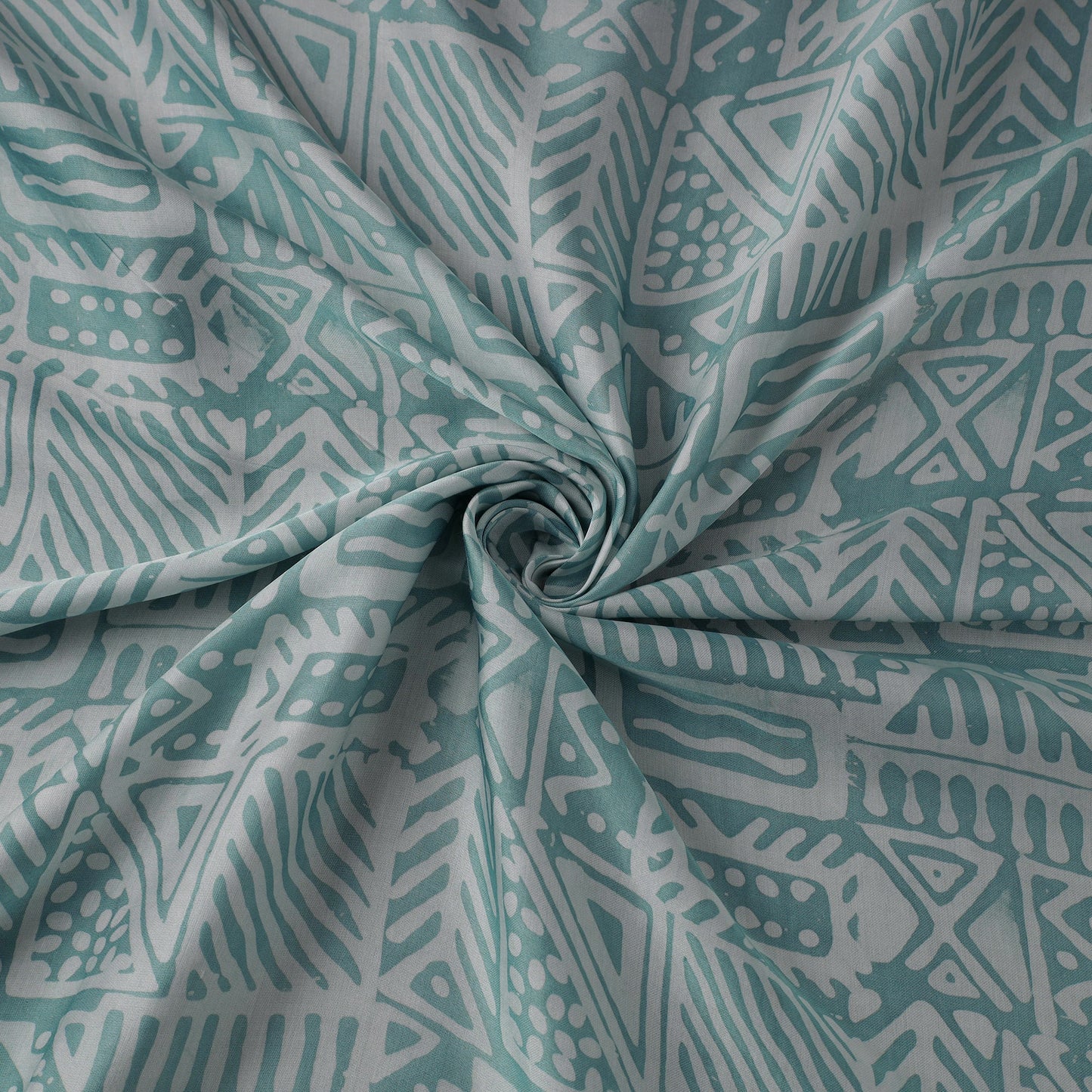 Blue - Kutch Batik Print Modal Silk Fabric 11