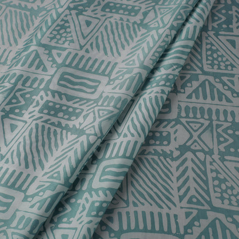 Blue - Kutch Batik Print Modal Silk Fabric 11