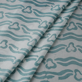 Blue - kutch batik modal silk fabric 17 - handcrafted