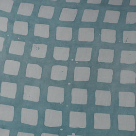 Blue - kutch batik modal silk fabric 28 - handcrafted