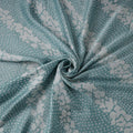 Blue - kutch batik modal silk fabric 09 - handcrafted