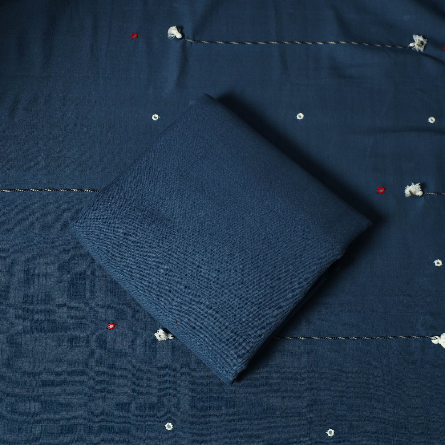 Kutch bhujodi handloom kala cotton 3pc unstitched dress