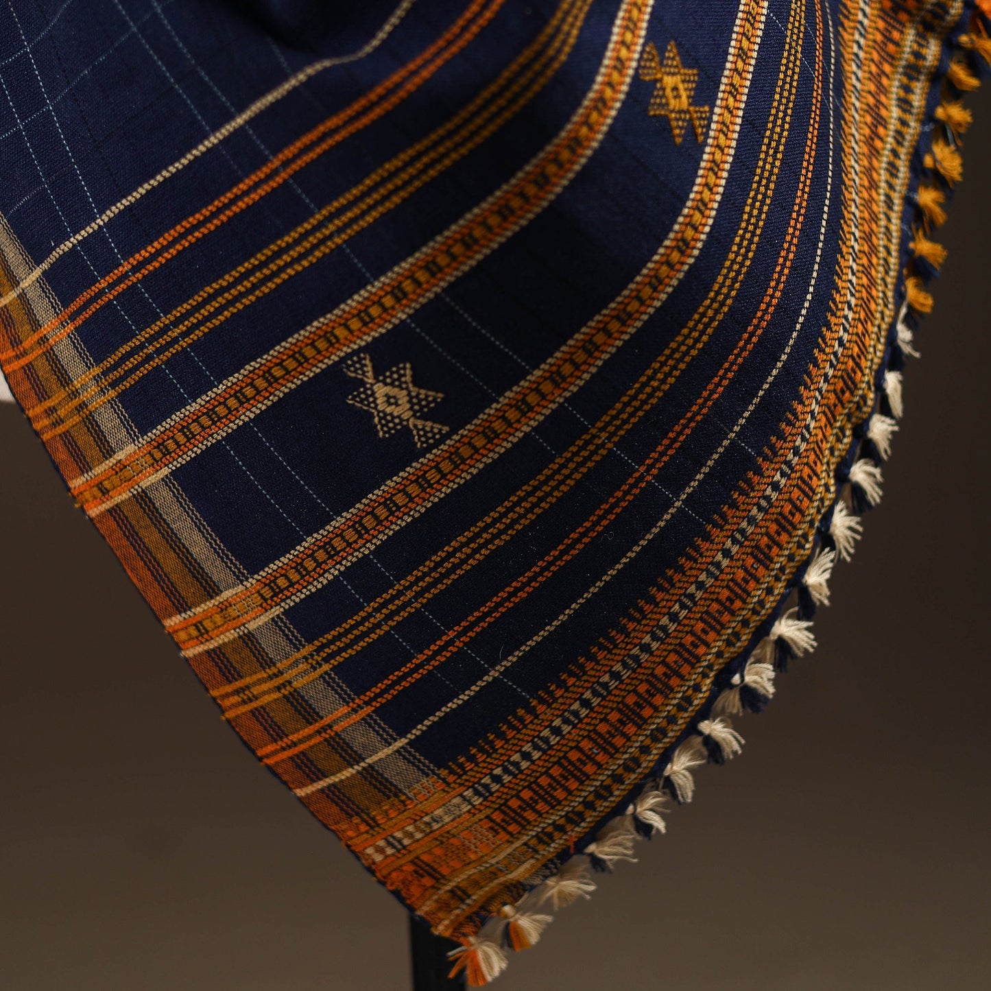 Kutch bhujodi handwoven wool shawl 59 - handcrafted