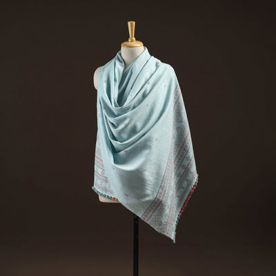 Kutch bhujodi handwoven merino wool dhabla shawl 17